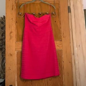 Trina Turk Fuschia Strapless Textured Dress